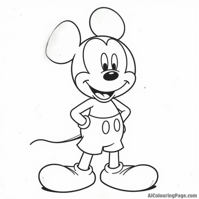 Mickey Mouse with a big smile