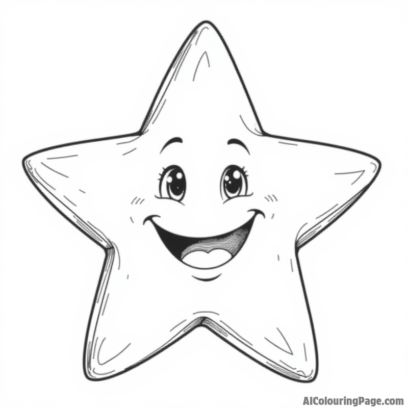 A friendly star with a big smile