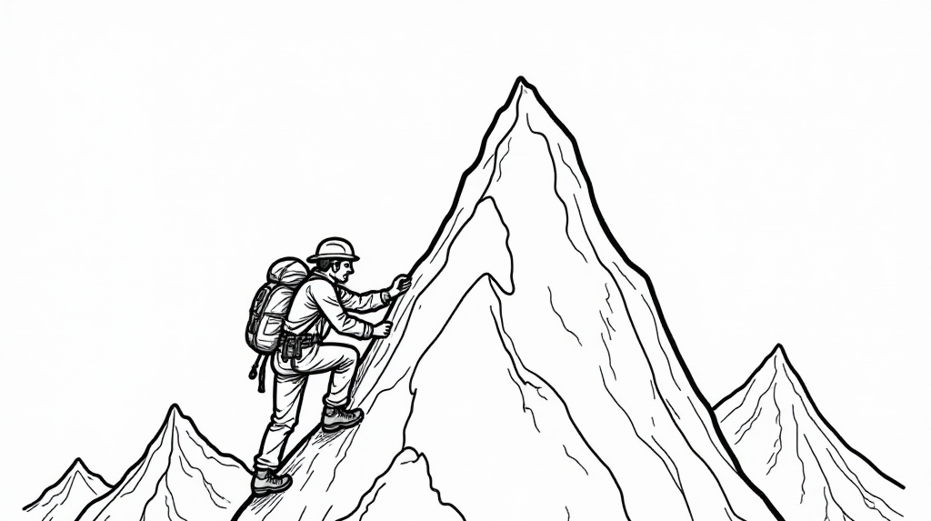 Free Mountain climber Coloring Pages