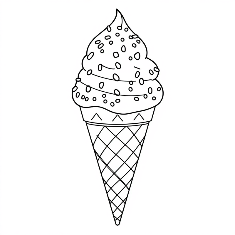 An ice cream cone with a rainbow of sprinkles