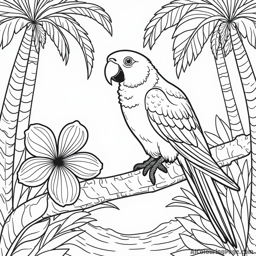 Free Parrot Coloring Pages