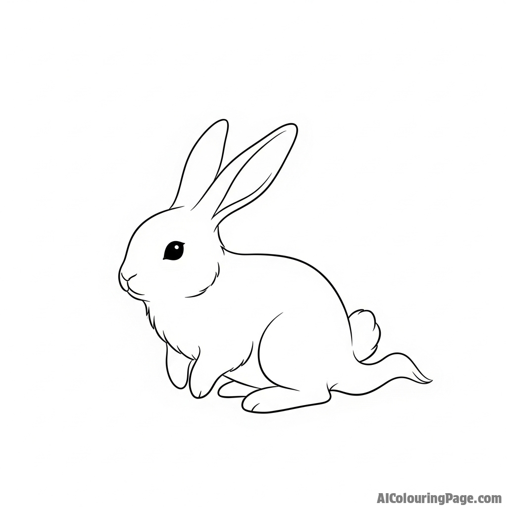 An ethereal ghost-like rabbit, translucent and glowing softly.