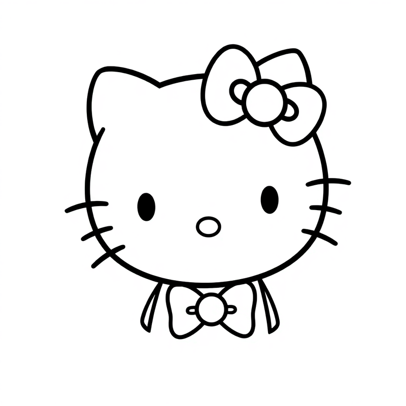 Hello Kitty wearing a bow