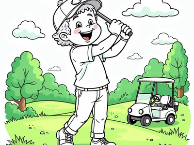 Free Golf Coloring Pages – free printable coloring page