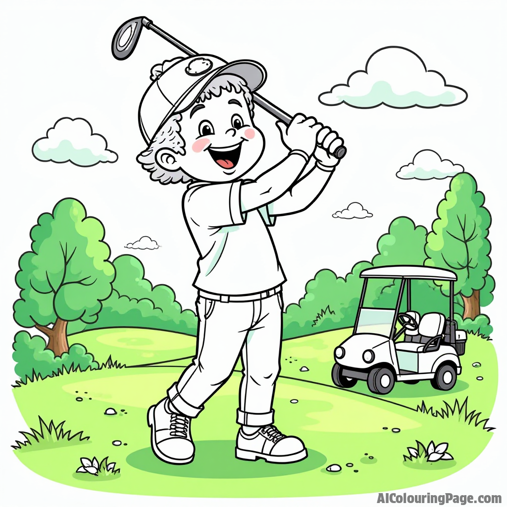 Free Golf Coloring Pages