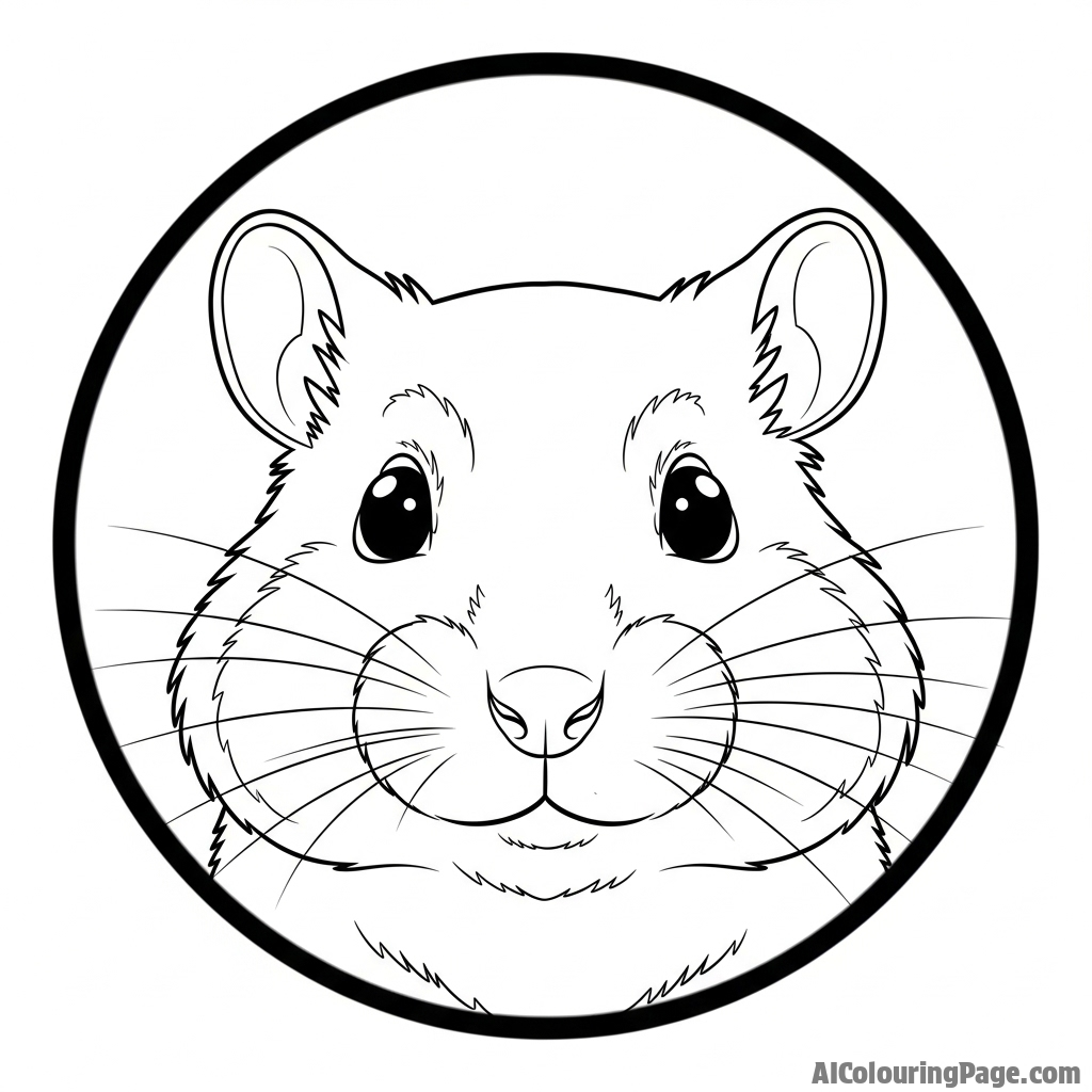 A fisheye lens view of a hamster’s curious face up close