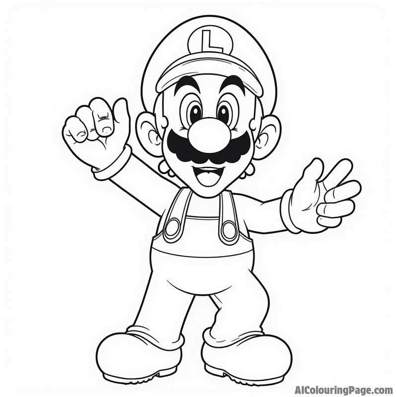 Luigi holding a power-up