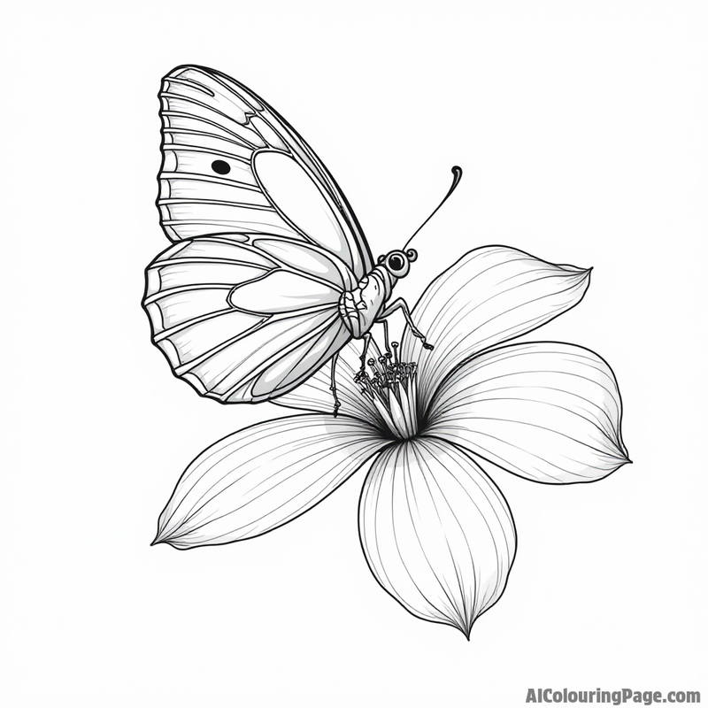 A butterfly landing on a jasmine petal