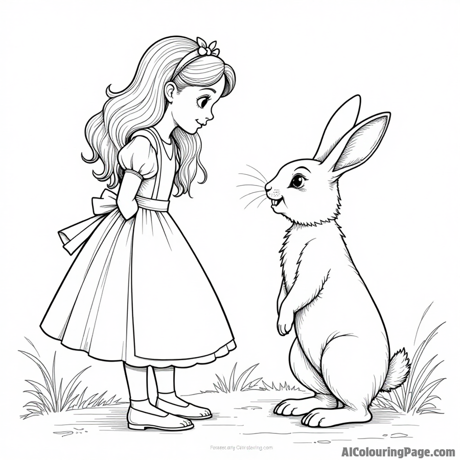 Alice meeting the White Rabbit