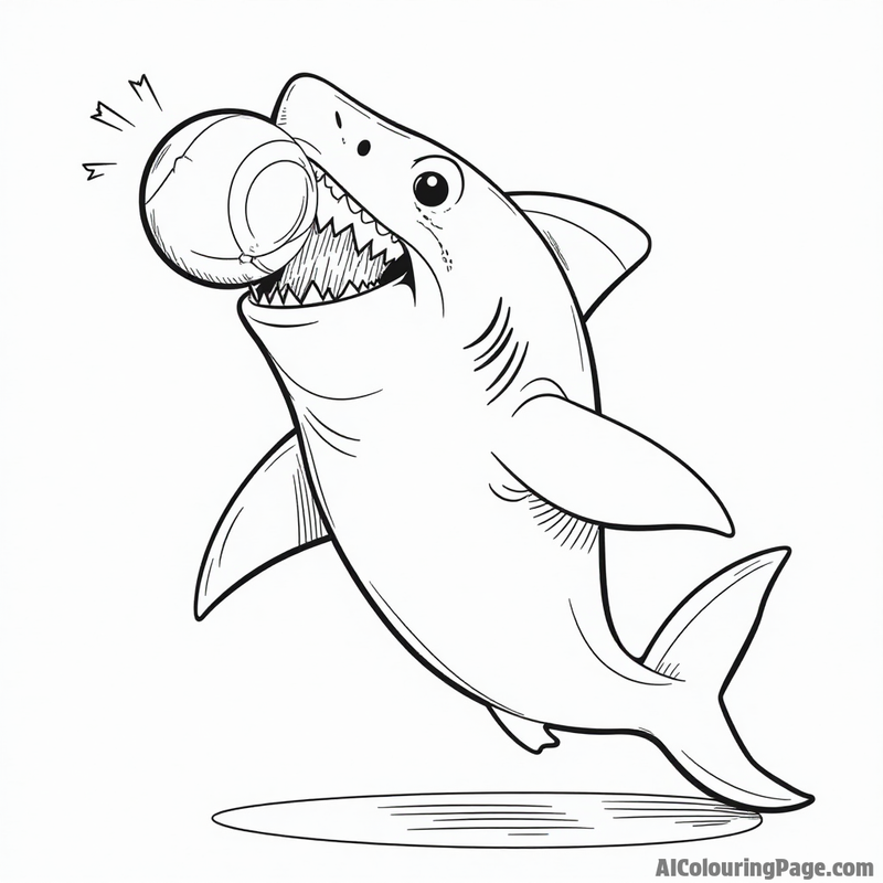 Shark playing with a ball