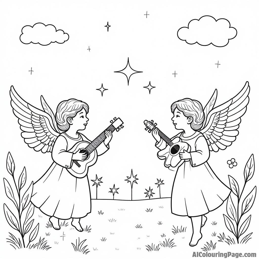 Free Angel Coloring Pages