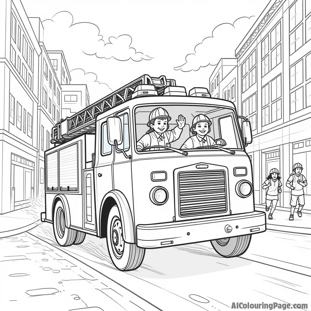 Free Fire Truck Coloring Pages