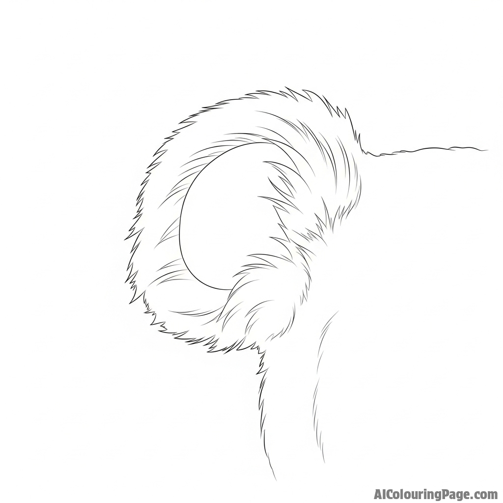 The soft, rounded shape of a koala's ear, rendered in hyper-realistic detail.