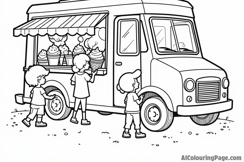 Free Ice-cream Coloring Pages