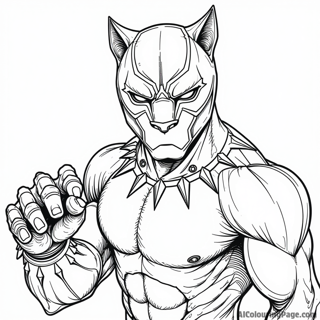 Roar into Fun: Black Panther Coloring Pages for Young Marvel Heroes