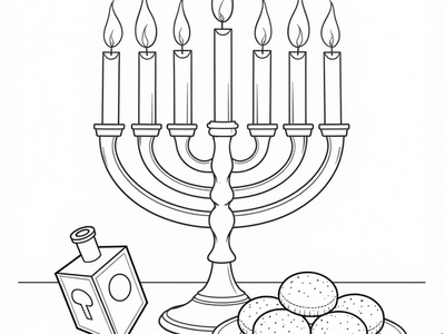 Free Hanukkah Coloring Pages