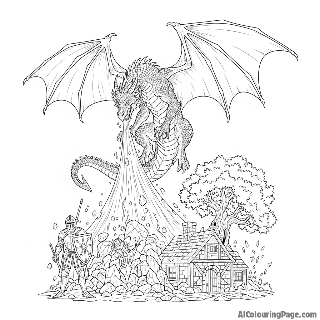 A dragon whose breath turns objects to stone.