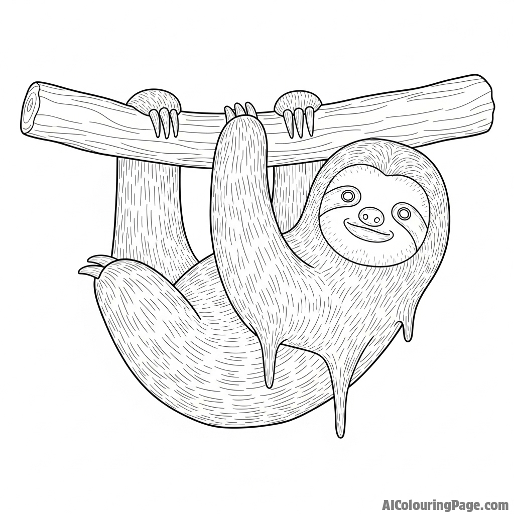 A sloth sculpted from shimmering, translucent ice.