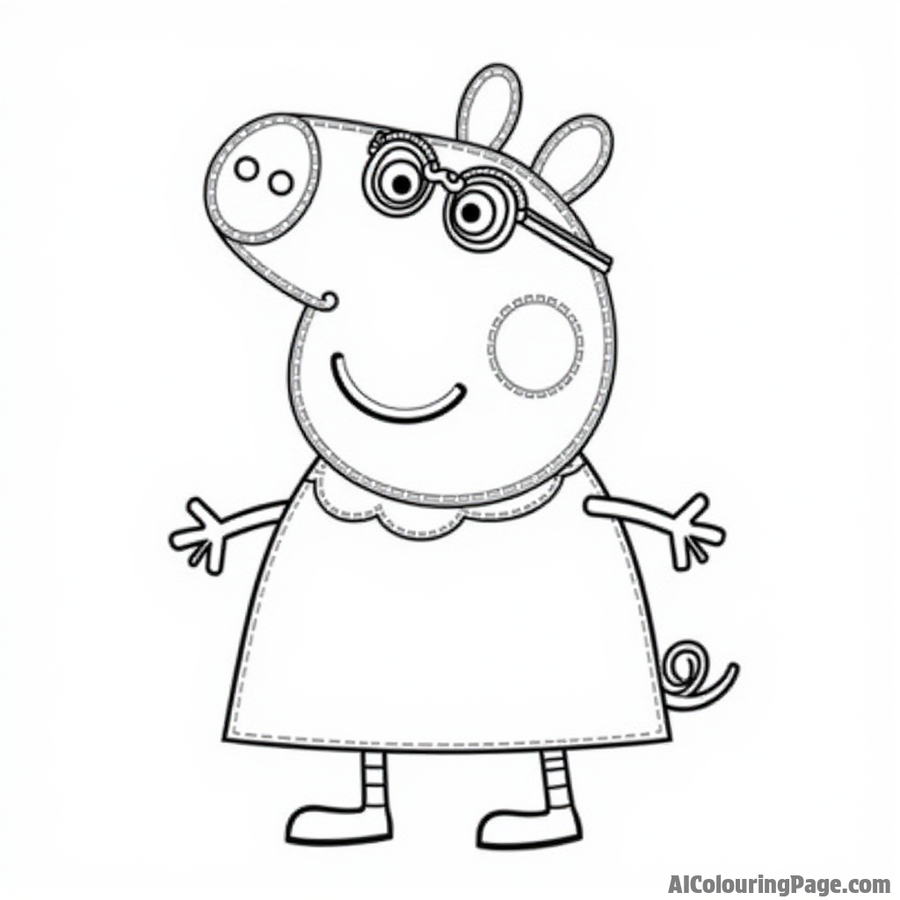 Peppa Pig playing dress-up