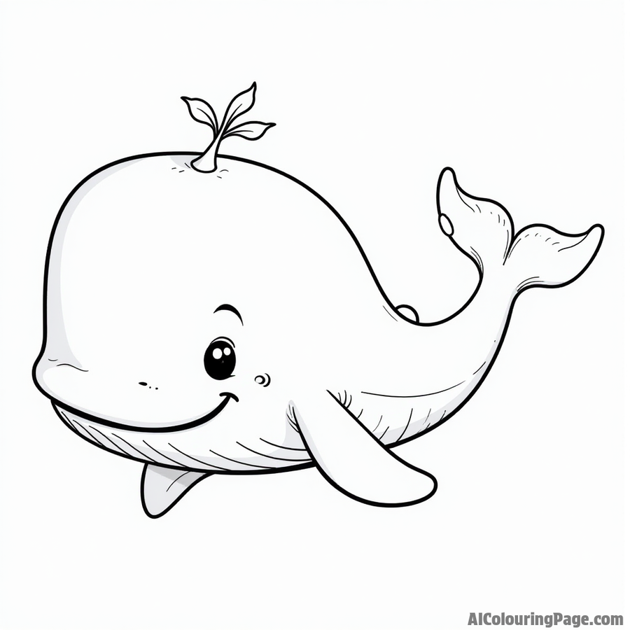 A friendly whale with a big smile