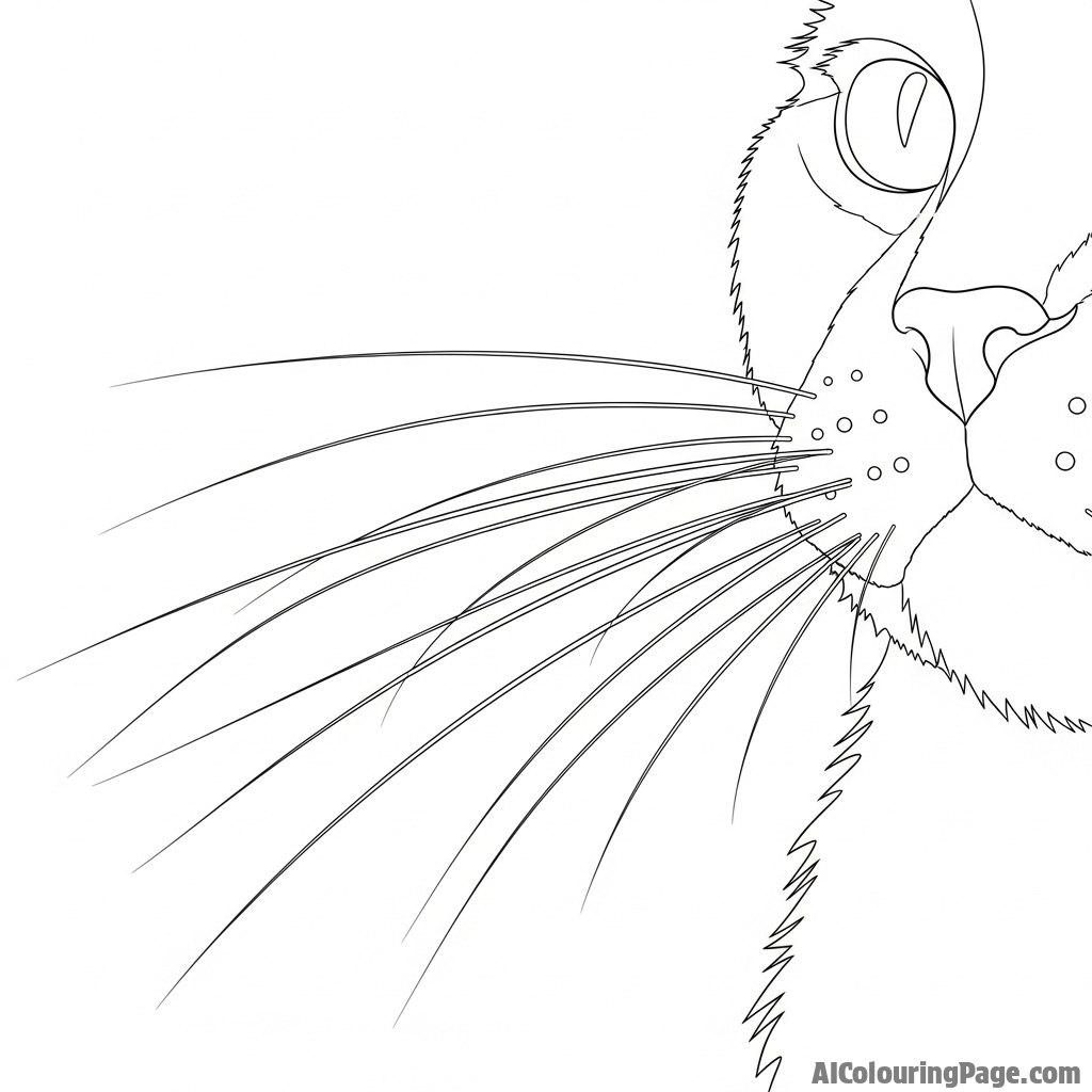 A close-up on a cat's long, sensitive whiskers.