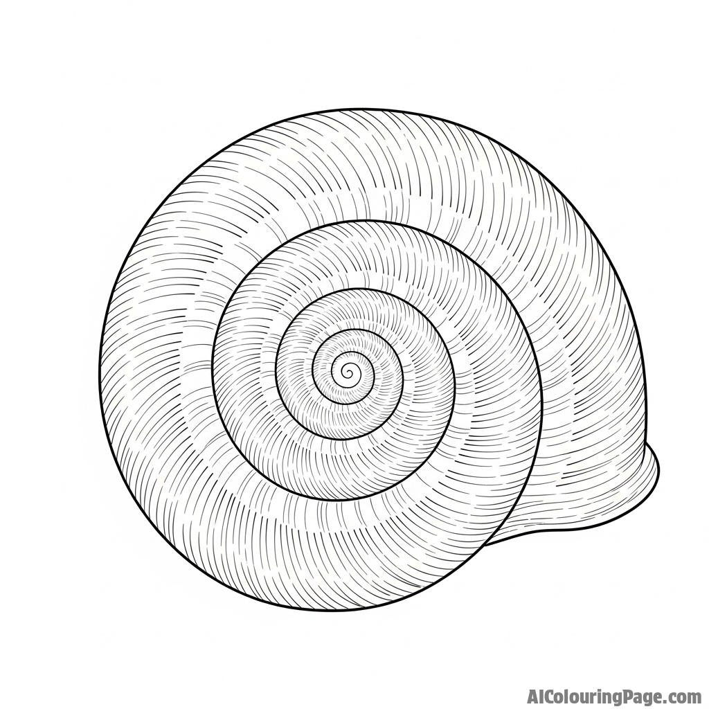 A macro photograph of a snail's shell, showing its perfect spiral pattern
