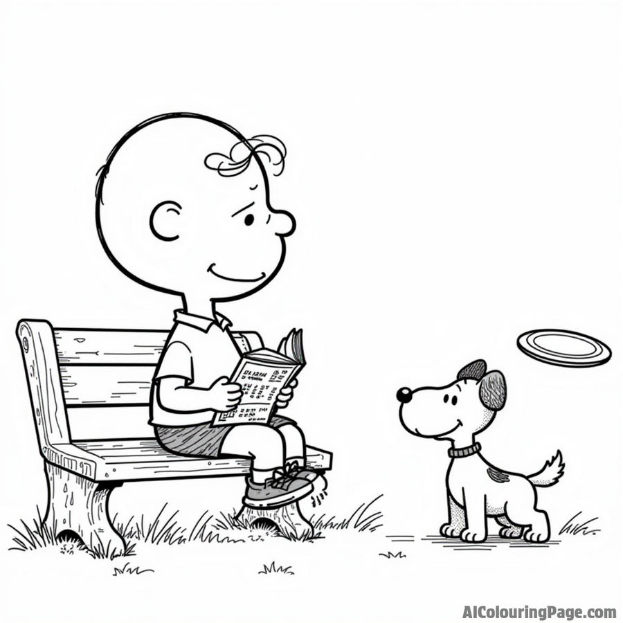 Charley Colour In Free Charlie Brown Coloring Pages - Print in 60 Seconds | AI Colouring Page