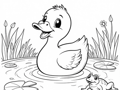 Free Duck Coloring Pages