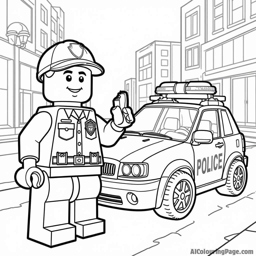 Free Lego Police Coloring Pages