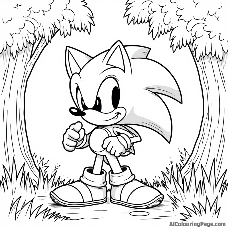 Sonic playing a game of hide and seek