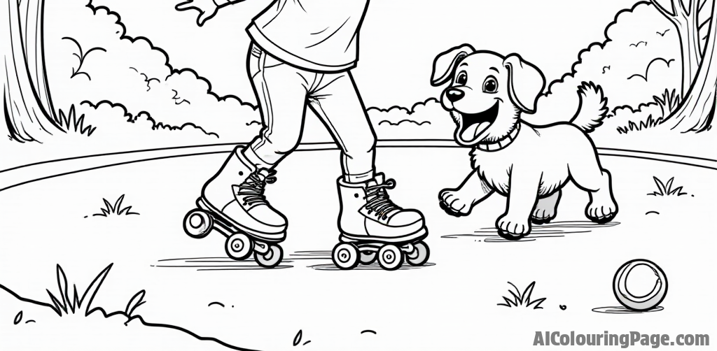 Free Roller Skating Coloring Pages