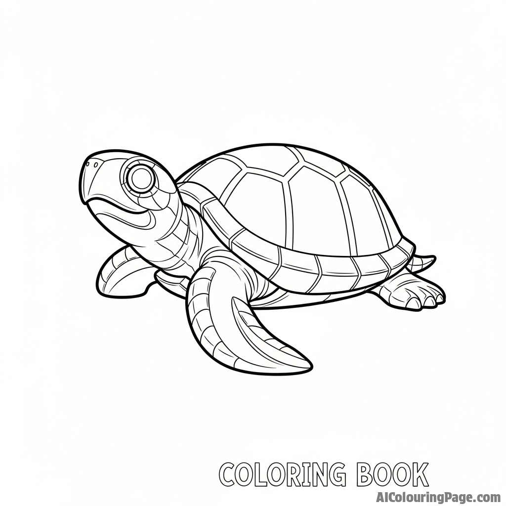 An Art Deco-style sculpture of a streamlined, elegant turtle.