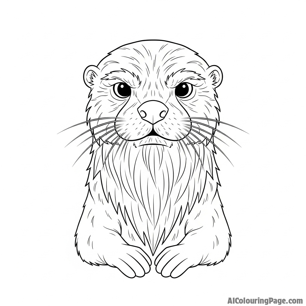 An otter with a remarkably wise and ancient facial expression.