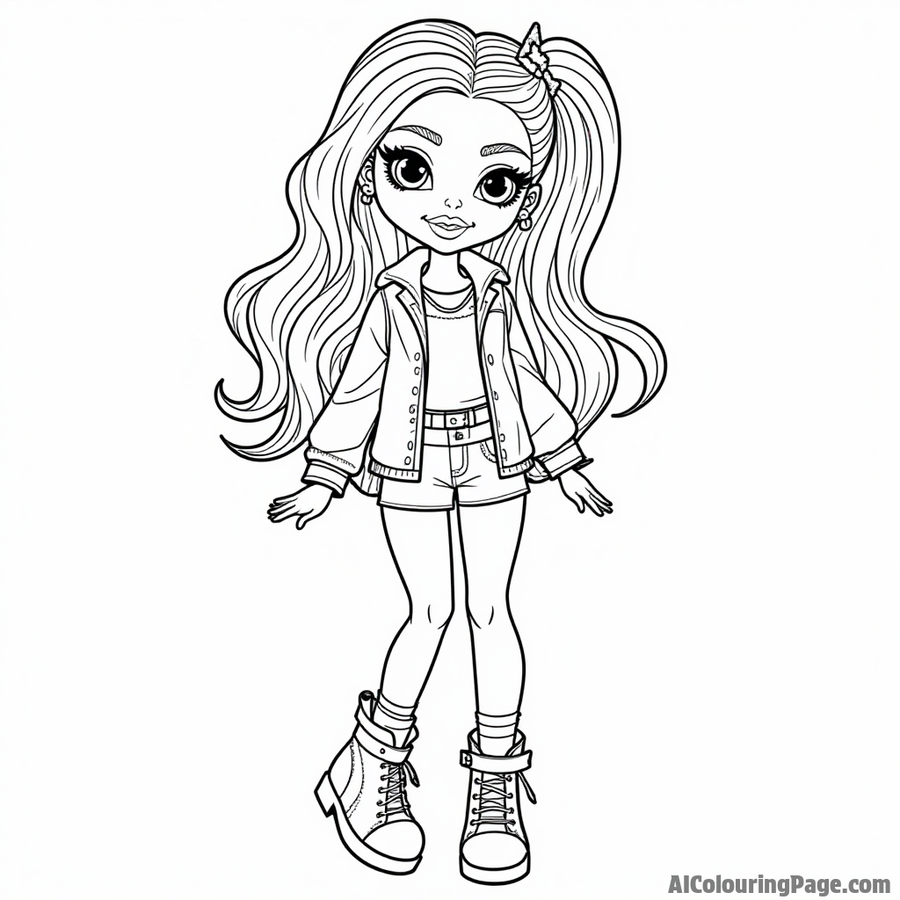 Bratz doll wearing a stylish outfit