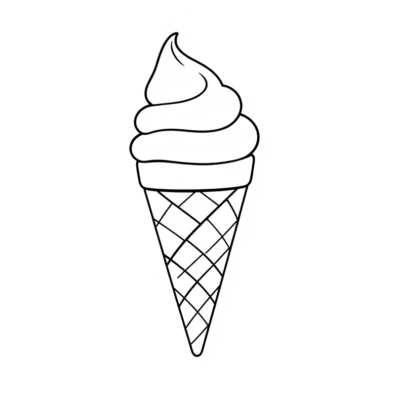 A simple ice cream cone