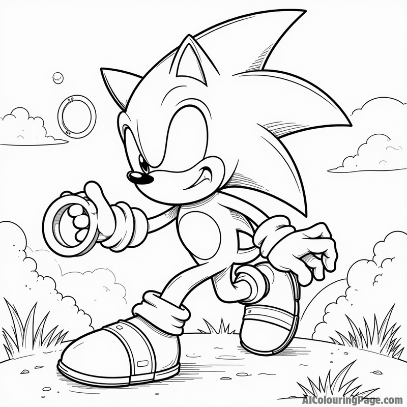 Sonic collecting golden rings