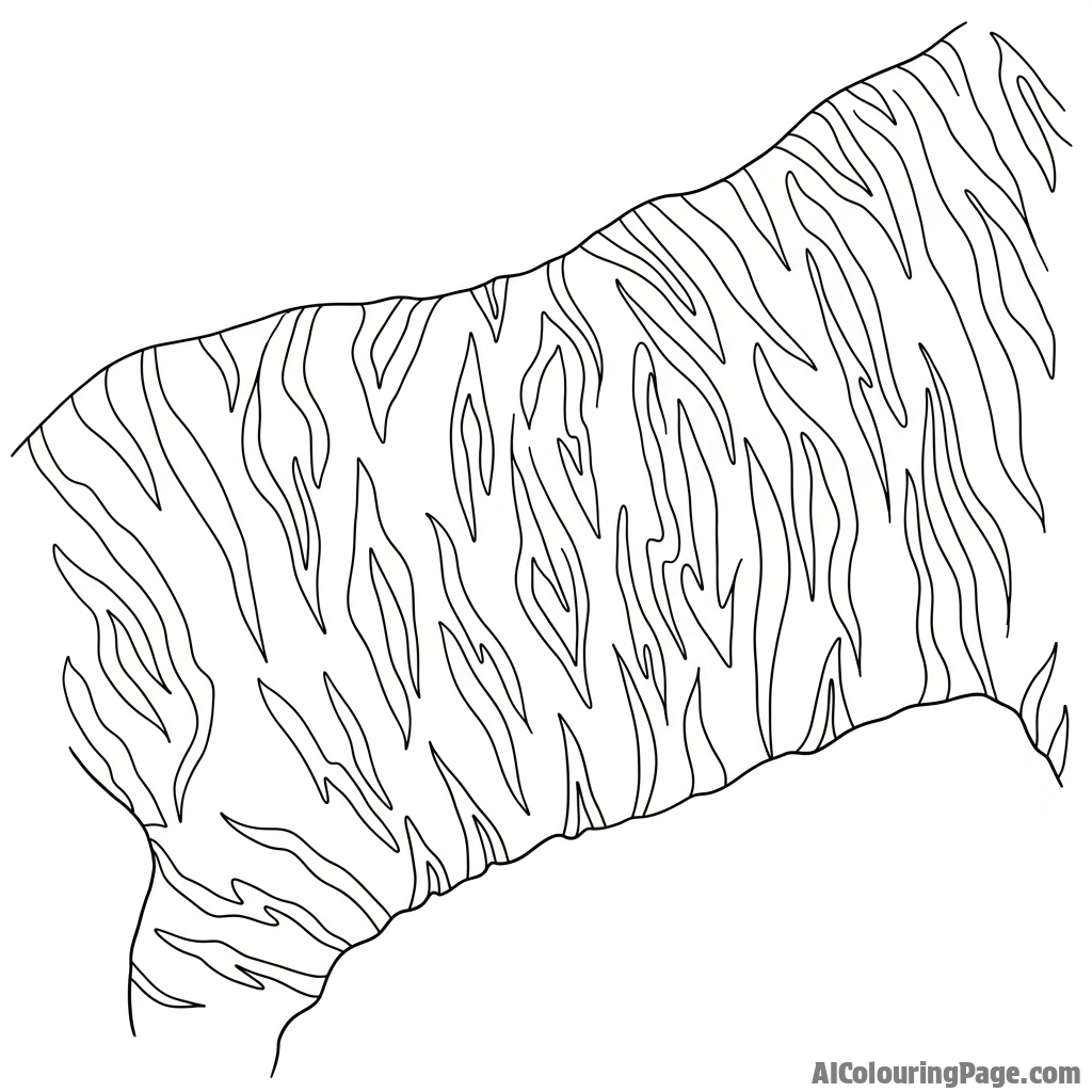 An abstract, fluid ink painting of a tiger’s stripes.