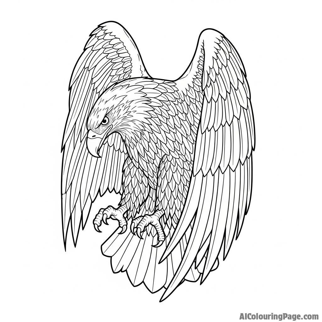 Eagle in an art deco style