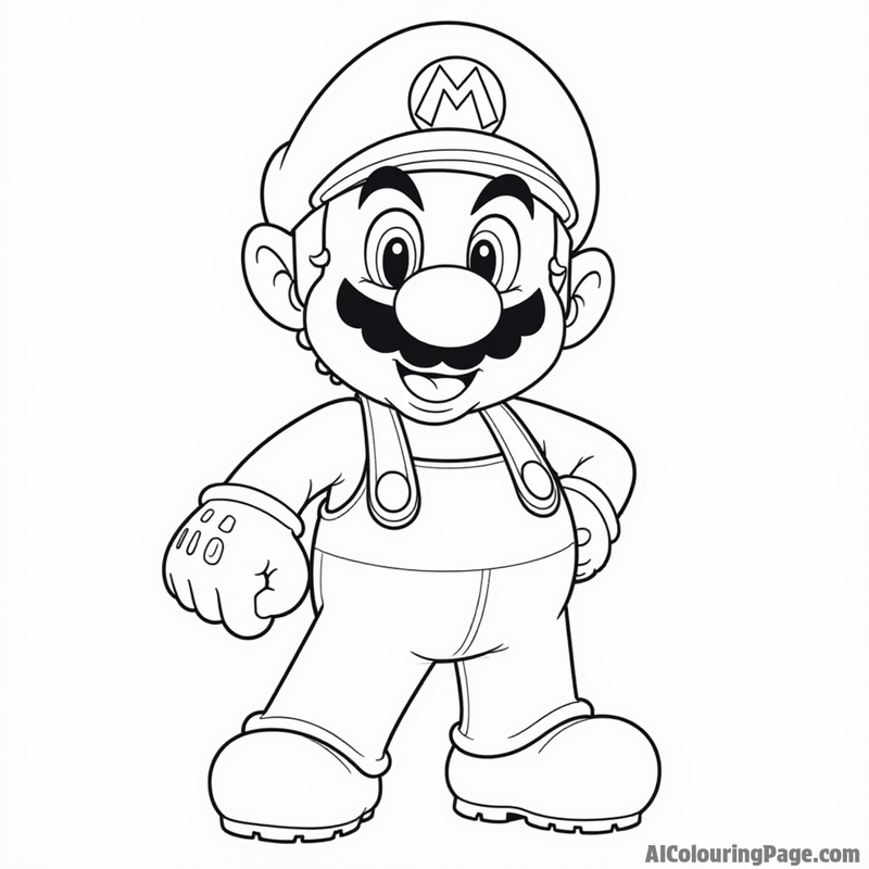 Super Mario with a mushroom