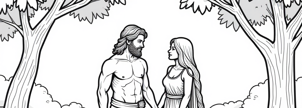 Free Adam-and-eve Coloring Pages