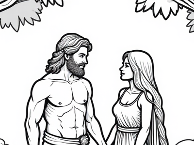 Free Adam-and-eve Coloring Pages – free printable coloring page