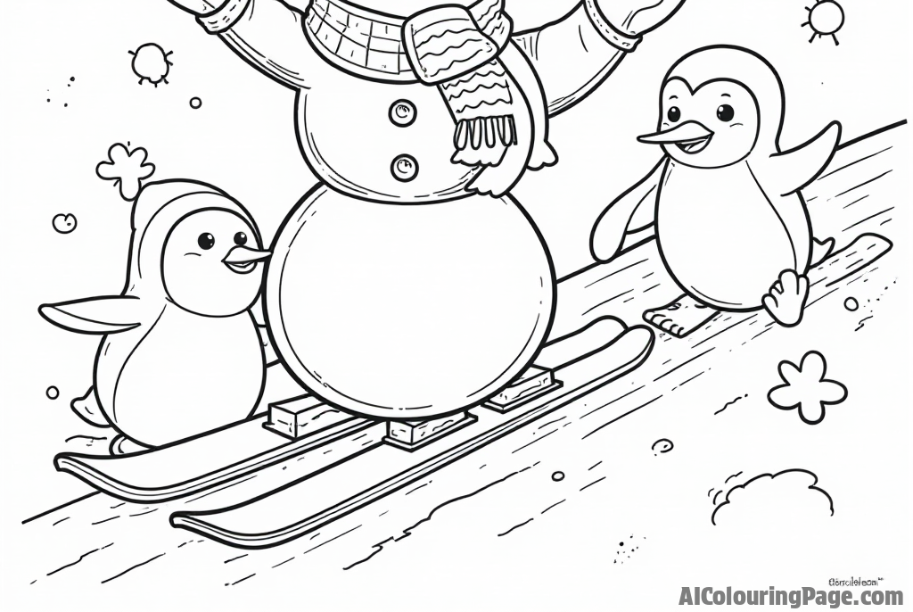 Free Skiing Coloring Pages