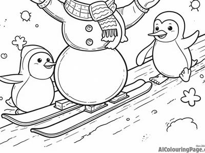 Free Skiing Coloring Pages – free printable coloring page
