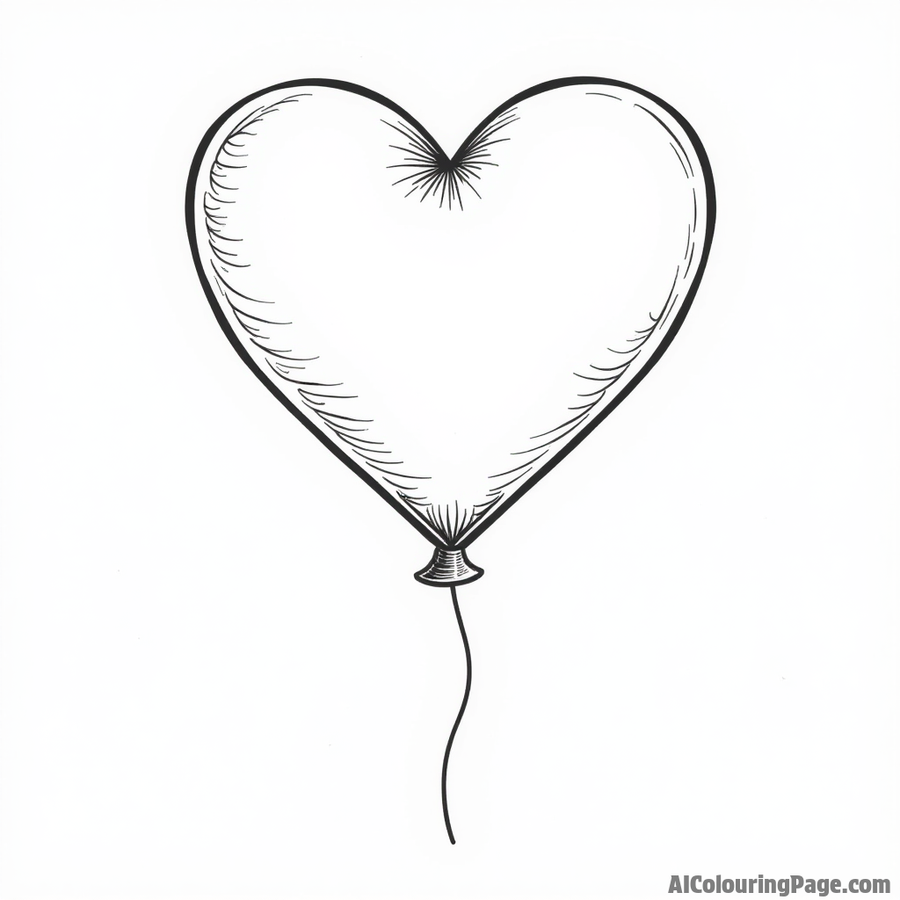 Heart shaped balloon floating in the air