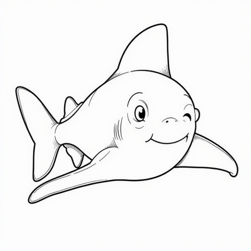 Shark with a playful expression