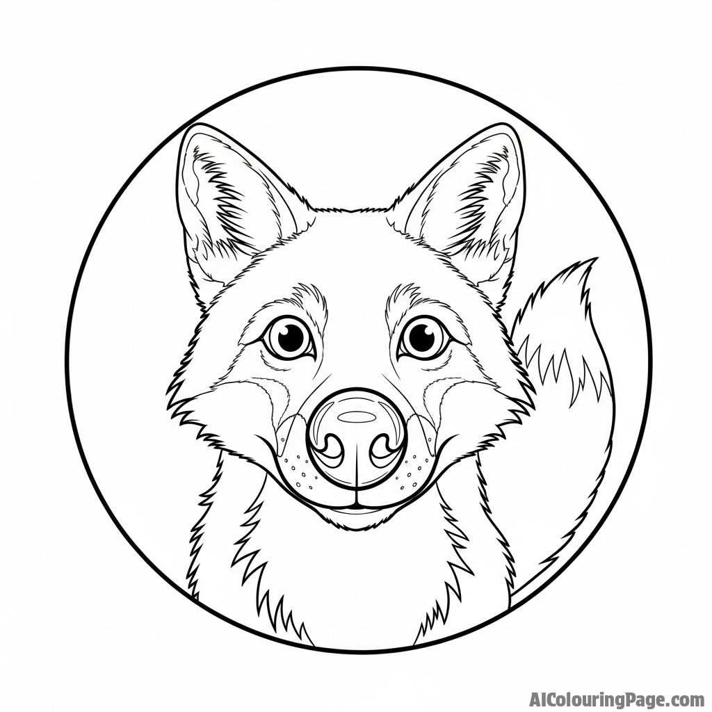 A fox captured with a fish-eye lens, its nose comically distorted and prominent.