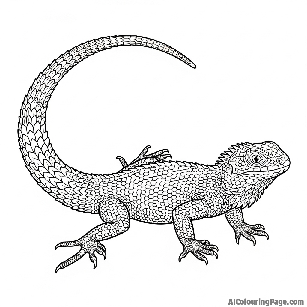 A lizard with a regrown tail, showing a different texture from the original.