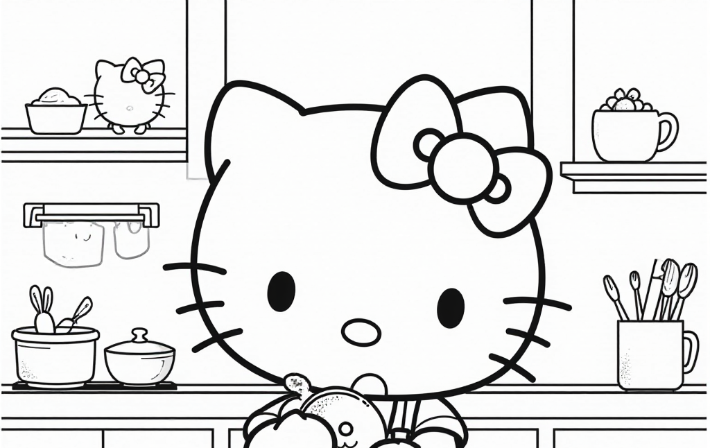 Free Hello Kitty Coloring Pages