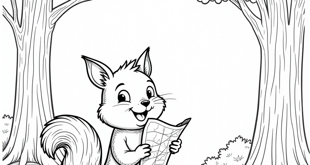 Free Forest trail Coloring Pages