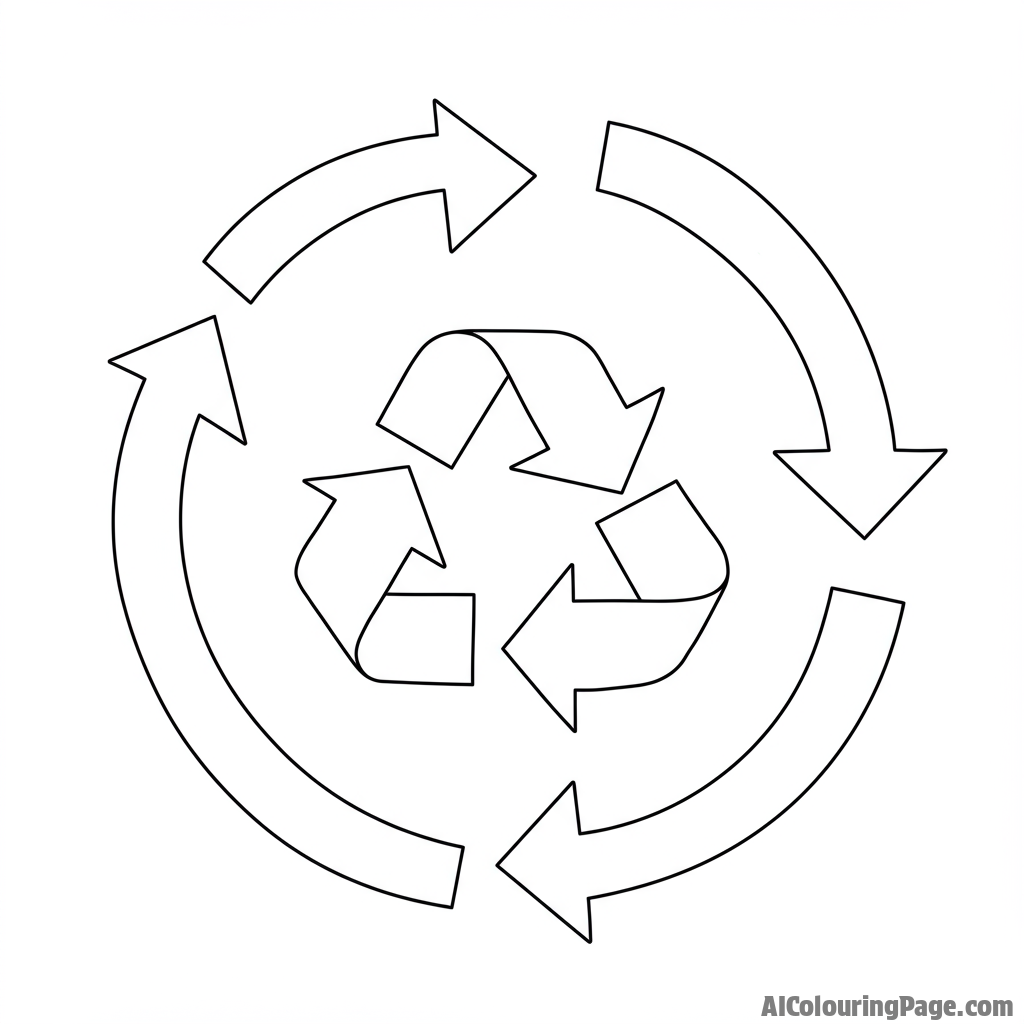 Circular economy at work showing reduce reuse recycle cycle.